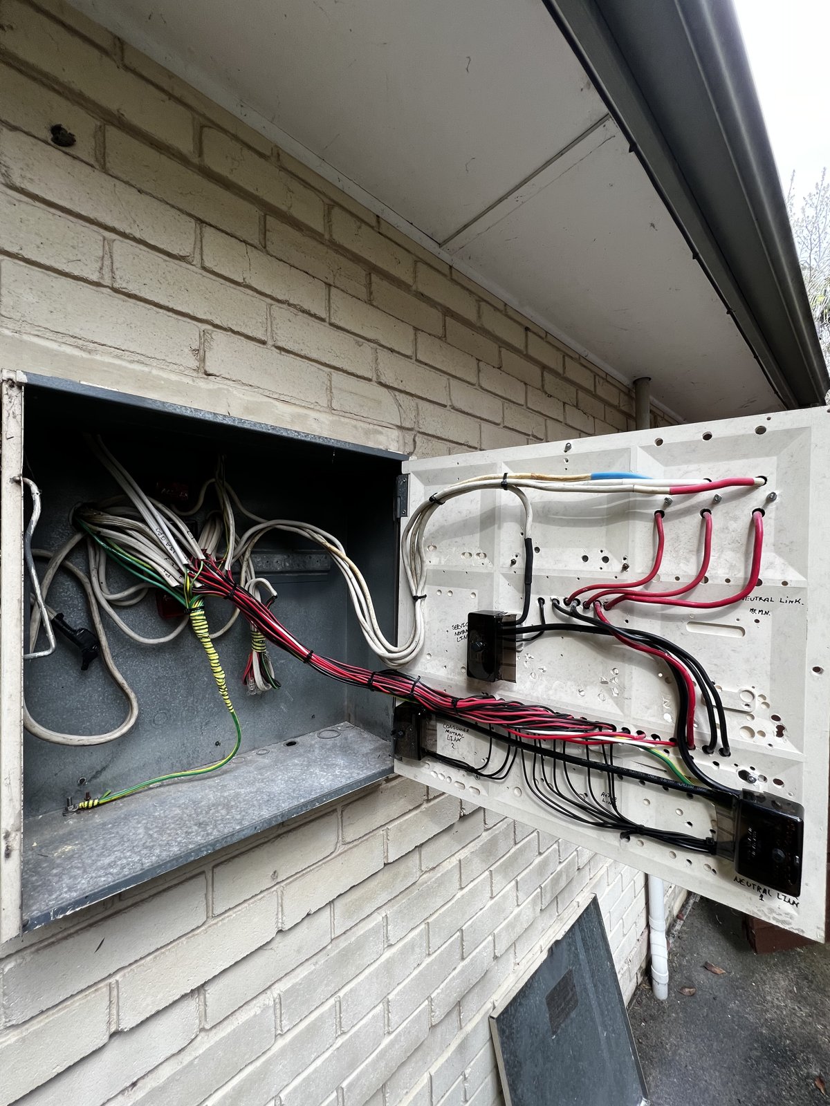 Same meter board rewired neatly and safely